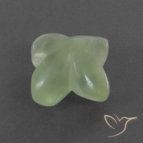 6.89캐럿 천연 Pale Green  프레나이트, 플라워 컷, 투명/반투명