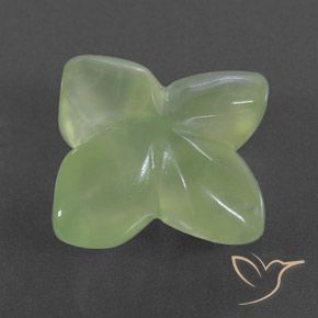 9.49캐럿 천연 Yellow Green  프레나이트, 플라워 컷, 투명/반투명