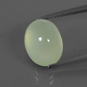 5.17캐럿 천연 그린 프레나이트, 투명한, 11.3×8.8 mm, 투명/반투명