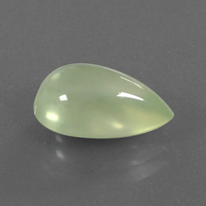 3.60캐럿 천연 옐로우 그린 프레나이트, 배 모양, 12.5×8.3 mm, 투명한