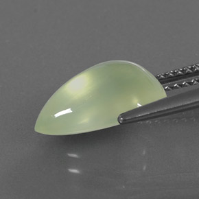 3.60캐럿 천연 옐로우 그린 프레나이트, 배 모양, 12.5×8.3 mm, 투명한