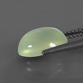 3.91캐럿 천연 그린 프레나이트, 타원형 컷, 11.3×8.7 mm, 투명한