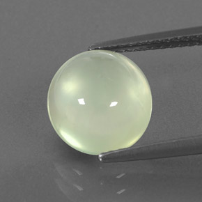 3.53캐럿 천연 그린 프레나이트, 타원형 컷, 10.4×9.4 mm, 투명한
