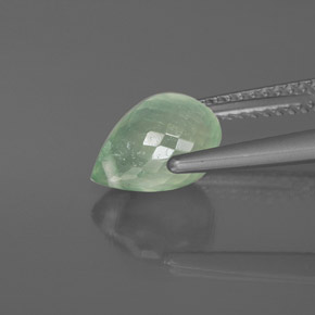 2.46캐럿 천연 그린 프레나이트, 브리올레트, 9.2×6.5 mm, 투명한