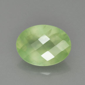 8.71캐럿 천연 그린 프레나이트, 투명한, 15.9×12 mm, 투명/반투명