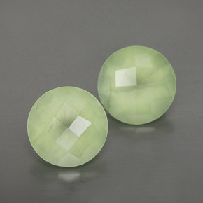 캐럿 천연 그린 프레나이트 보석, 투명한, 7.89 mm, 투명/반투명