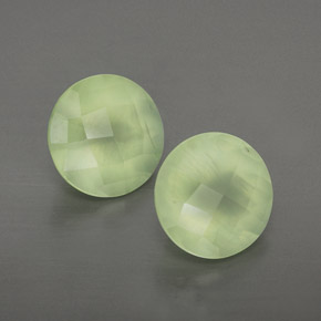 캐럿 천연 그린 프레나이트 보석, 투명한, 7.89 mm, 투명/반투명