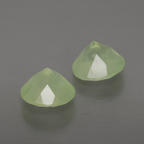 캐럿 천연 그린 프레나이트 보석, 투명한, 7.89 mm, 투명/반투명