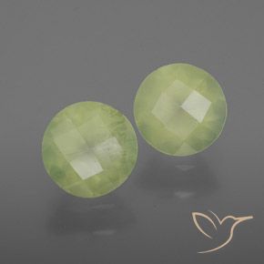 3.76캐럿 천연 미디엄 그린 프레나이트 보석, 투명한, 7.88 mm, 투명/반투명