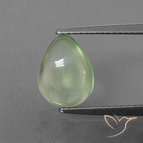 2.50ct 자연스러운 옅은 라임 그린 프레나이트, 배 모양, 투명한