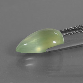 2.92캐럿 천연 그린 프레나이트, 배 모양, 11.7×7.7 mm, 투명한