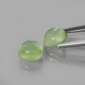 2.97캐럿 천연 그린 프레나이트 보석, 라운드 컷, 6.87 mm, 투명한
