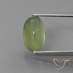 4.55ct 자연스러운 라임 그린 프레나이트, 타원형, 투명한