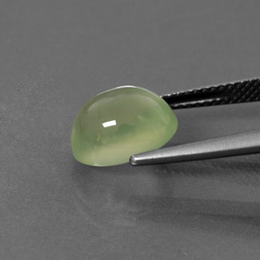 4.45캐럿 천연 그린 프레나이트, 타원형 컷, 10.7×8.6 mm, 투명한
