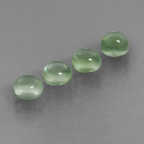 캐럿 천연 그린 프레나이트 보석, 라운드 컷, 5.19 mm, 투명한