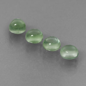 캐럿 천연 그린 프레나이트 보석, 라운드 컷, 5.19 mm, 투명한