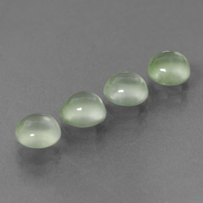 캐럿 천연 그린 프레나이트 보석, 라운드 컷, 5.97 mm, 투명한