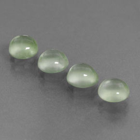 캐럿 천연 그린 프레나이트 보석, 라운드 컷, 5.97 mm, 투명한