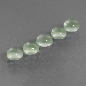 캐럿 천연 그린 프레나이트 보석, 라운드 컷, 5.02 mm, 투명한