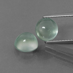 캐럿 천연 그린 프레나이트 보석, 라운드 컷, 7.00 mm, 투명한