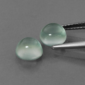 캐럿 천연 그린 프레나이트 보석, 라운드 컷, 7.00 mm, 투명한