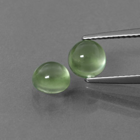 캐럿 천연 그린 프레나이트 보석, 라운드 컷, 5.94 mm, 투명한