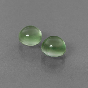 캐럿 천연 그린 프레나이트 보석, 라운드 컷, 5.94 mm, 투명한