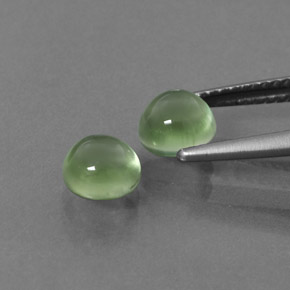 캐럿 천연 그린 프레나이트 보석, 라운드 컷, 5.94 mm, 투명한