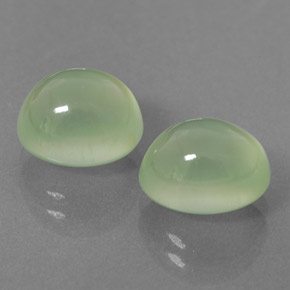 7.43캐럿 천연 그린 프레나이트 보석, 투명한, 9.6×7.9 mm, 투명/반투명