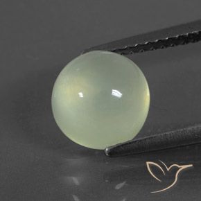 2.37ct 자연스러운 페일 페어 그린 프레나이트, 둥근, 투명한