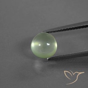 2.35ct 자연스러운 라이트 페어 그린 프레나이트, 둥근, 투명한