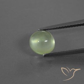 2.07ct 자연스러운 옅은 녹색 프레나이트, 둥근, 투명한