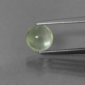 2.27캐럿 천연 그린 프레나이트, 라운드 컷, 7.33 mm, 투명한
