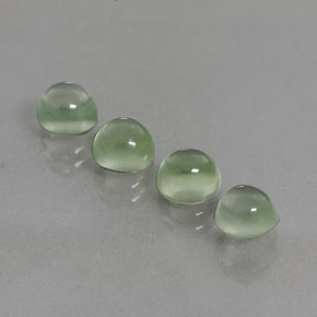 5.65캐럿 천연 그린 프레나이트 보석, 라운드 컷, 6.34 mm, 투명한