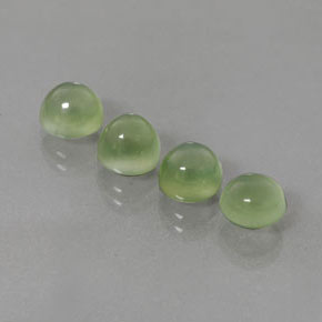 캐럿 천연 그린 프레나이트 보석, 라운드 컷, 6.92 mm, 투명한