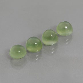 캐럿 천연 그린 프레나이트 보석, 라운드 컷, 6.92 mm, 투명한