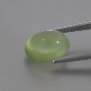 3.82캐럿 천연 그린 프레나이트, 투명한, 10.4×8 mm, 투명/반투명