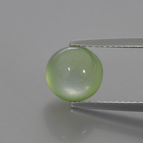 3.17캐럿 천연 그린 프레나이트, 투명한, 7.98 mm, 투명/반투명