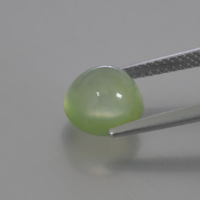 3.17캐럿 천연 그린 프레나이트, 투명한, 7.98 mm, 투명/반투명