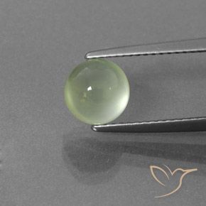 2.12ct 자연스러운 연한 초록색 프레나이트, 둥근, 투명/반투명