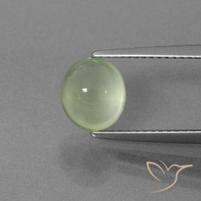 2.14ct 자연스러운 옅은 녹색 프레나이트, 타원형, 투명/반투명