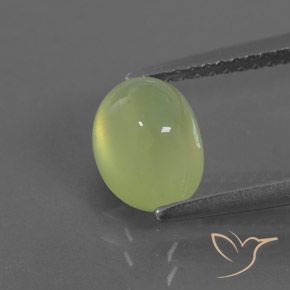 2.18ct 자연스러운 라임 그린 프레나이트, 타원형, 투명/반투명