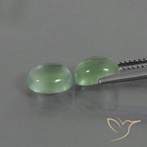 3.82캐럿 천연 따뜻한 녹색 프레나이트 보석, 타원형, 투명한