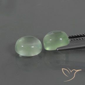 4.73캐럿 천연 매우 밝은 녹색 프레나이트 보석, 타원형, 투명한