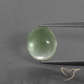 3.19ct 자연스러운 밝은 노란색 녹색 프레나이트, 타원형, 투명한
