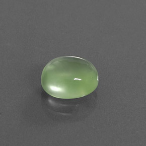 3.00캐럿 천연 그린 프레나이트, 타원형 컷, 9.3×8.2 mm, 투명한
