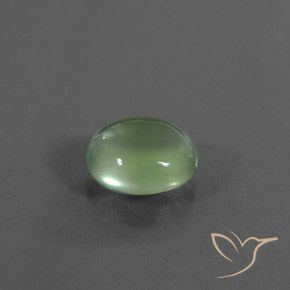 2.80캐럿 천연 황록색 프레나이트, 타원형, 투명한