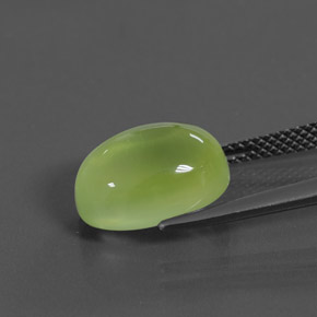 5.82캐럿 천연 연두색 프레나이트, 투명한, 투명/반투명