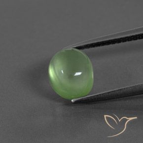 2.41ct 자연스러운 황록색 프레나이트, 타원형, 투명/반투명