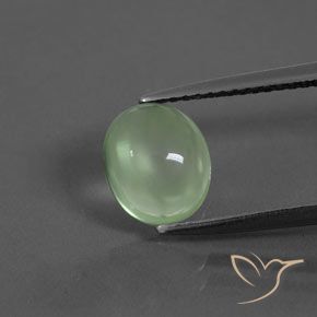 1.64ct 자연스러운 황록색 프레나이트, 타원형, 투명한